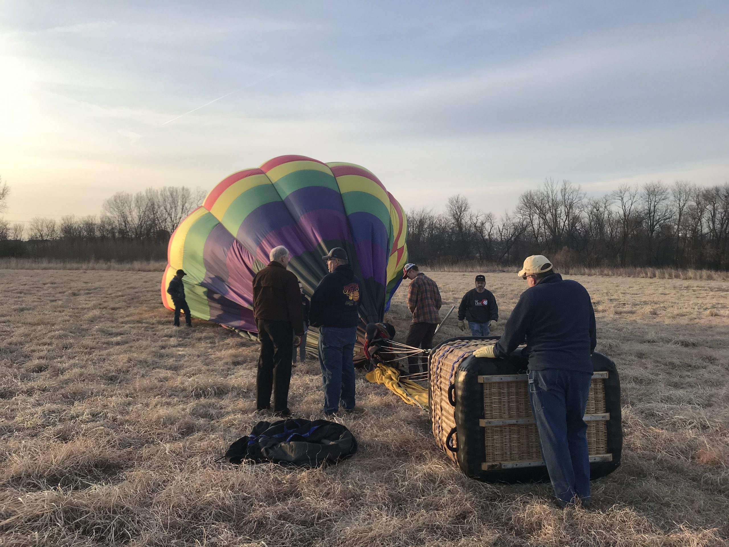 Ballooning from Antioch Christian Church toward Squaw Creek Park