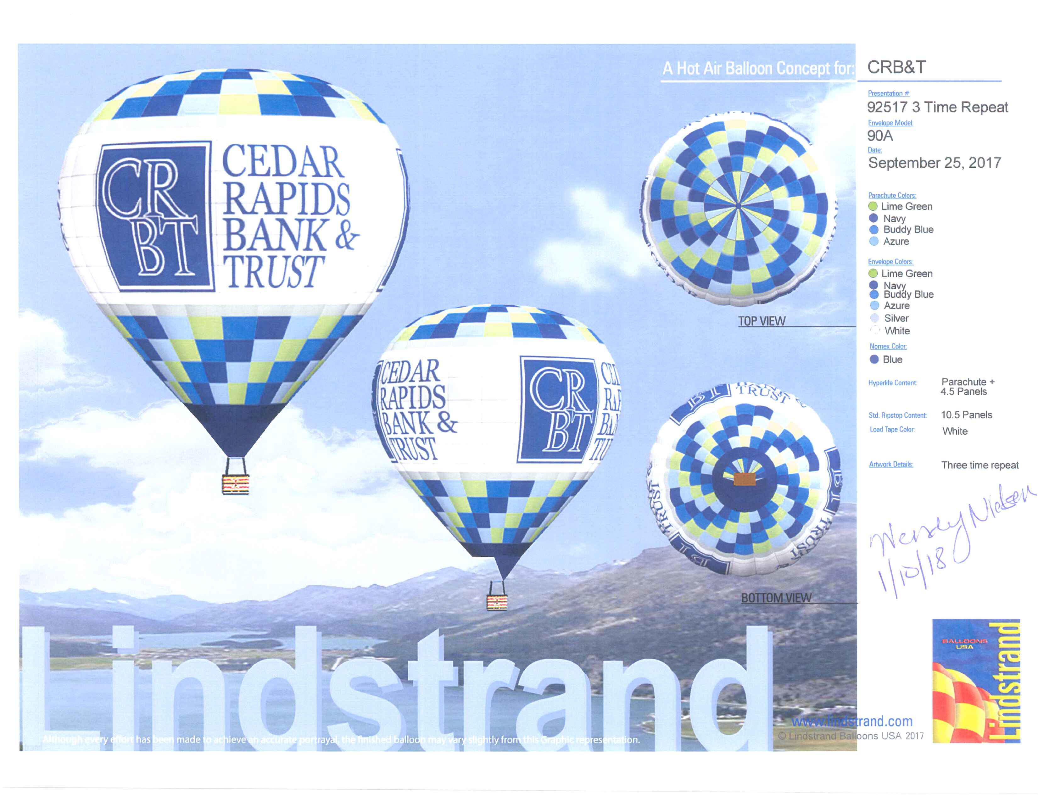 Rendering of Susan's new balloon envelope