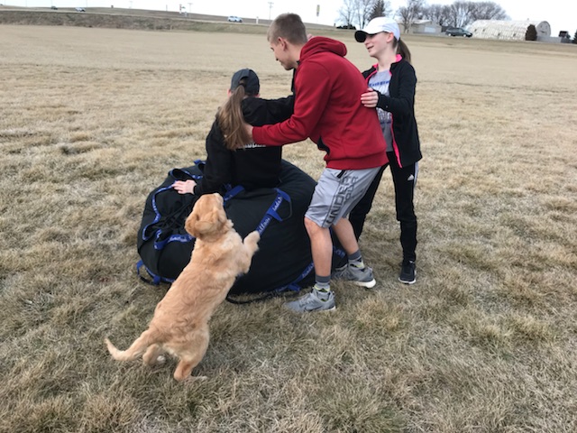 Crew waiting during the attempted balloon flight
