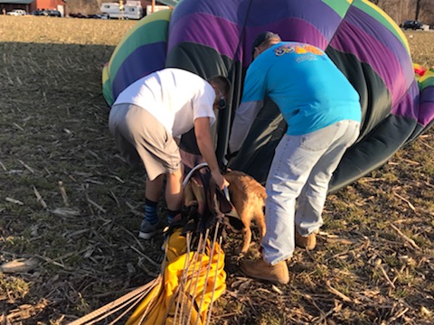 Ms Maggie helping with balloon pack-up