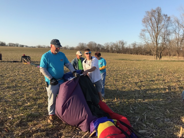 Balloon pack-up after the April 2018 flight