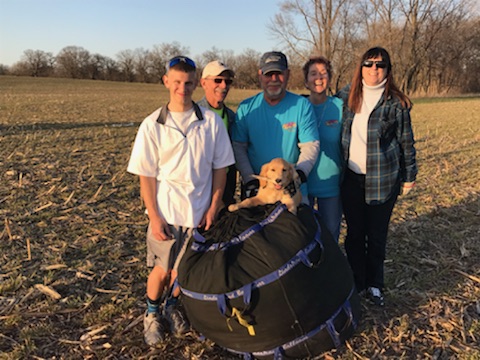 Crew working together during balloon pack-up