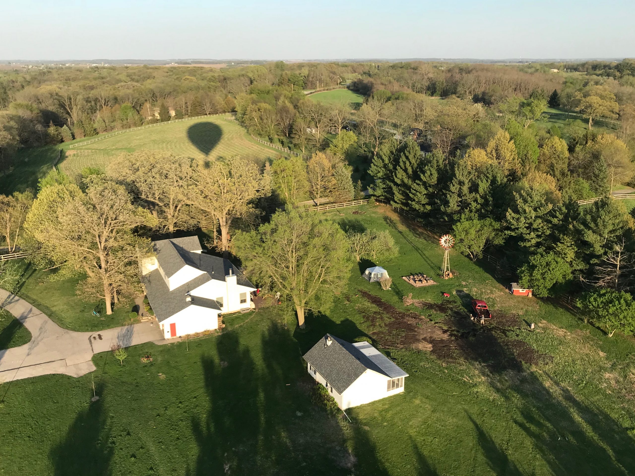 View from the balloon while gliding on soft evening breezes