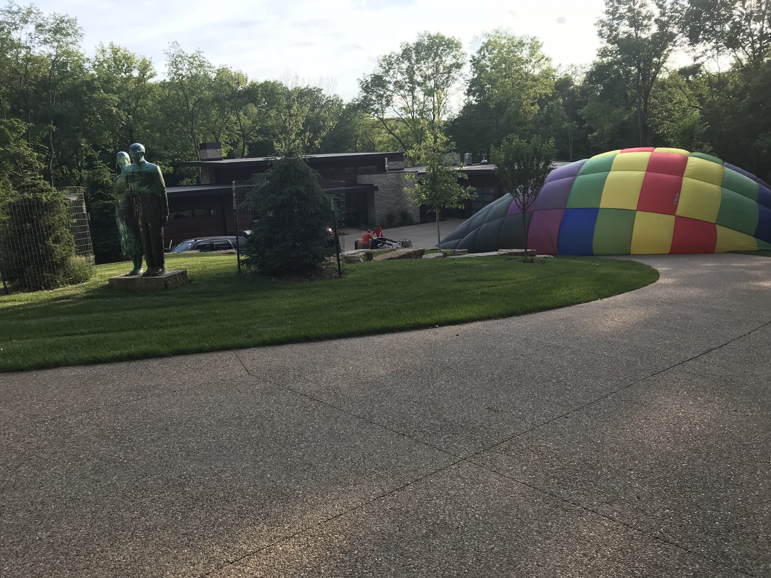 Balloon gathering at the Hammond house