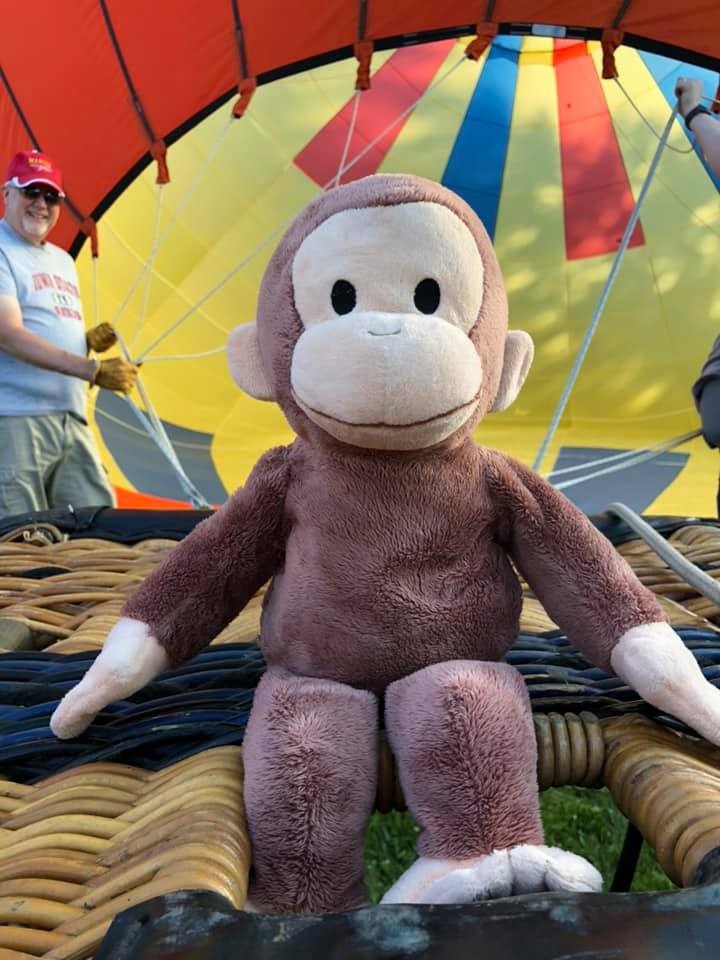 Honorary crew member, George, learning the ropes.