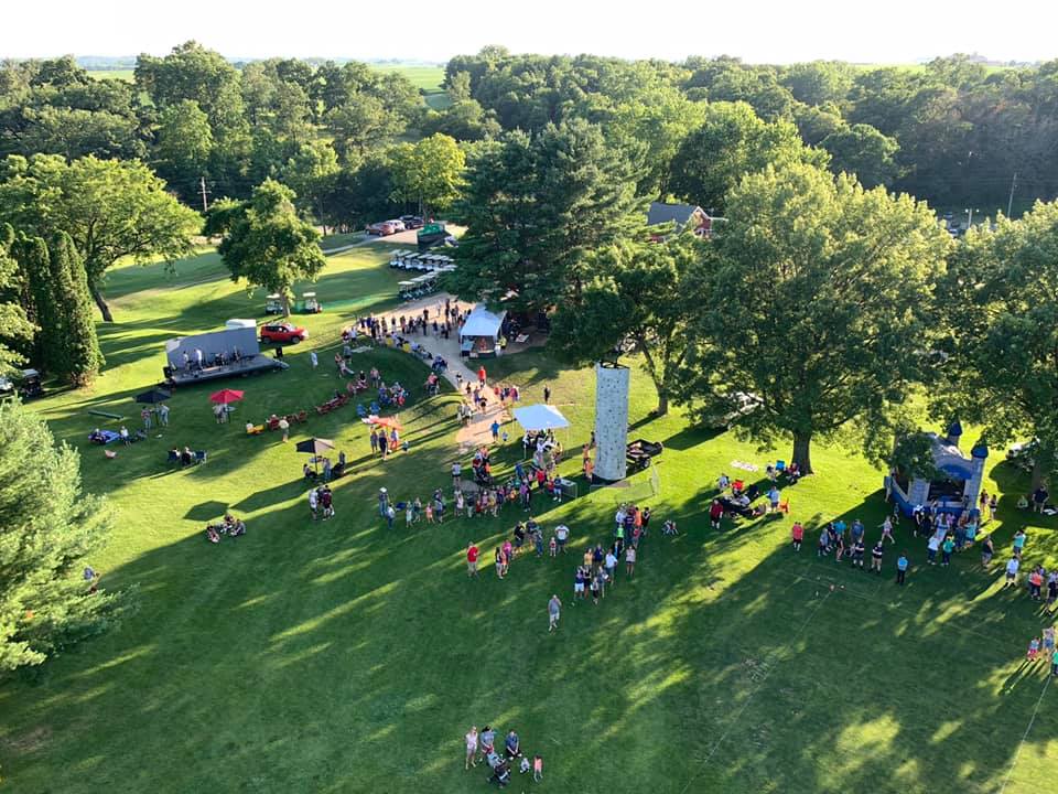 Last night’s flight and glow at Kernoustie Golf Course in Mt Vernon, IA.