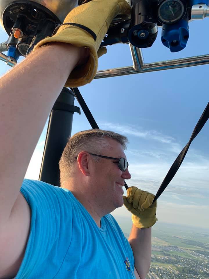 Last night training flight across Cedar Rapids.