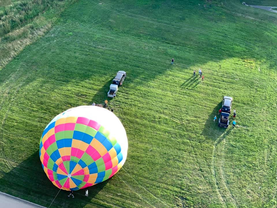 Last night training flight across Cedar Rapids.