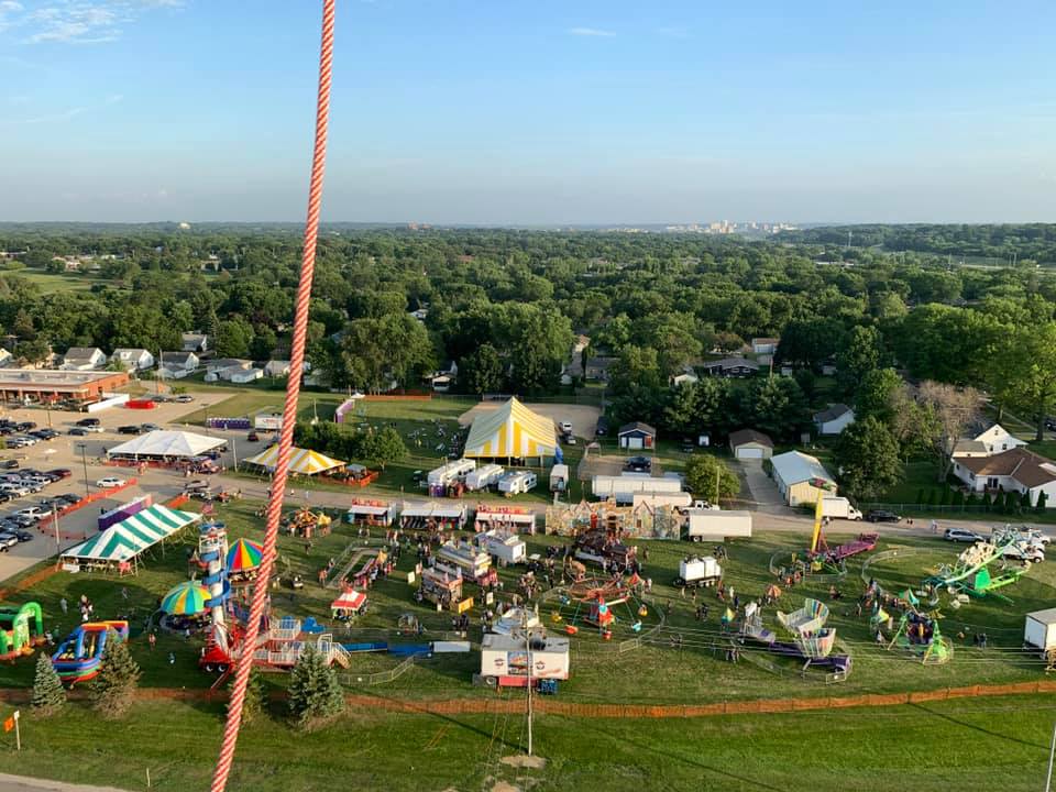 Last night training flight across Cedar Rapids.