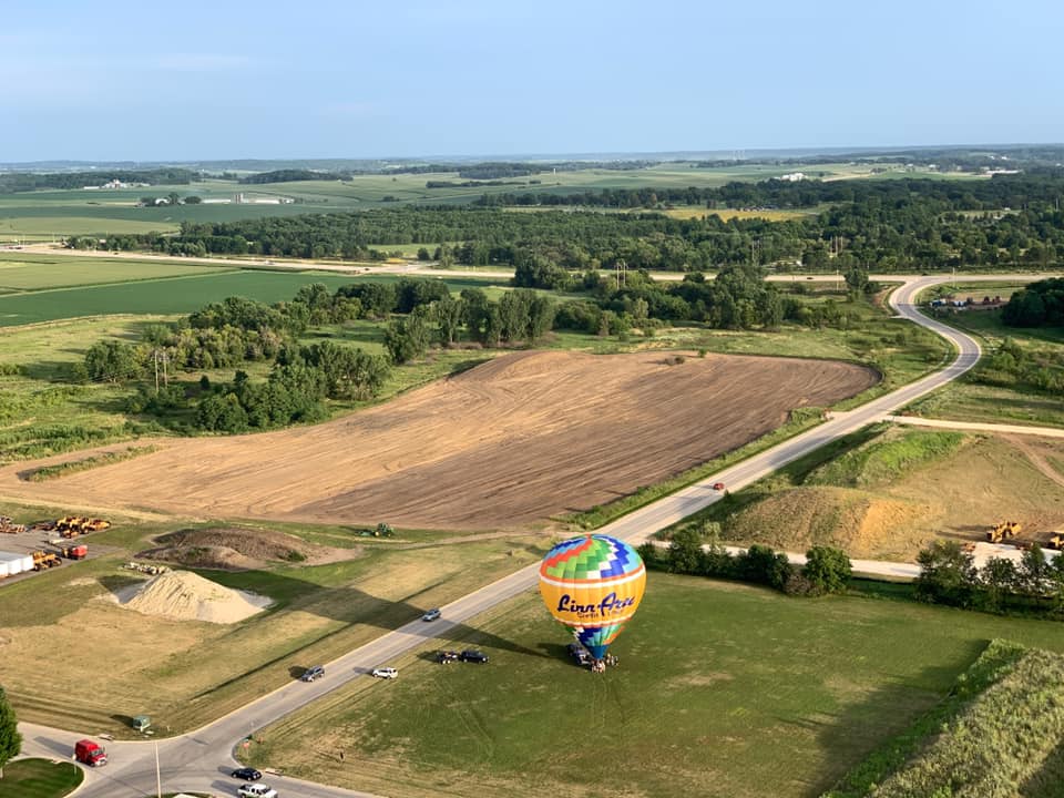 Last night Ryan had his first training flight over Marion!