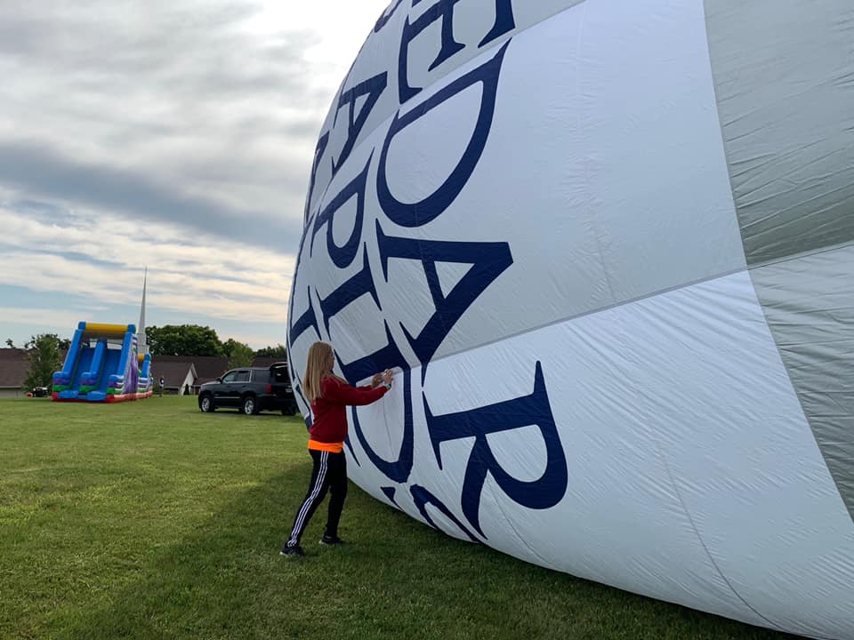 We inflated for Shueyville Lords Acre Fundraiser this morning.