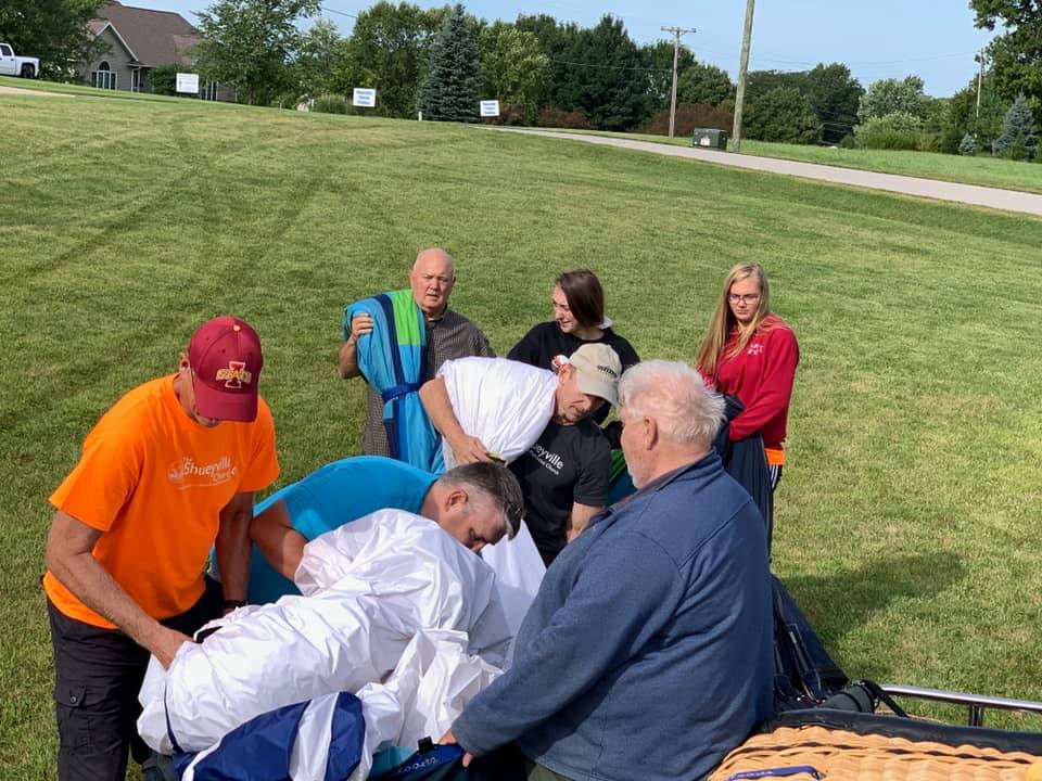 We inflated for Shueyville Lords Acre Fundraiser this morning.