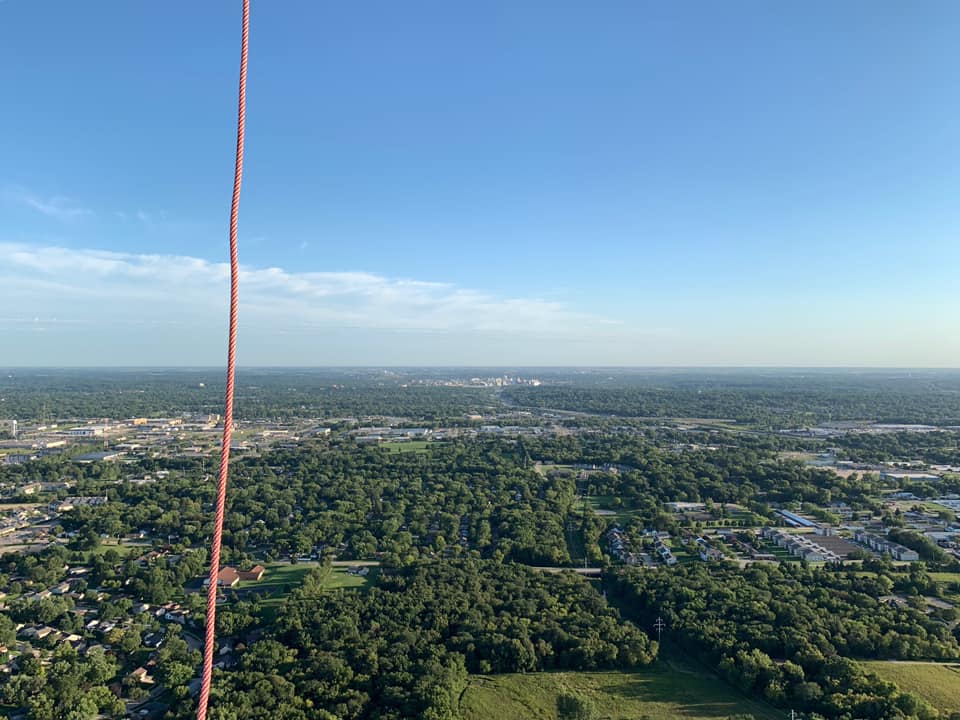 Beautiful night, last night, flying over Cedar Rapids.
