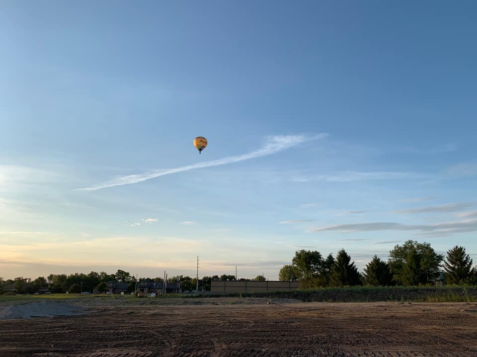 Beautiful night, last night, flying over Cedar Rapids.