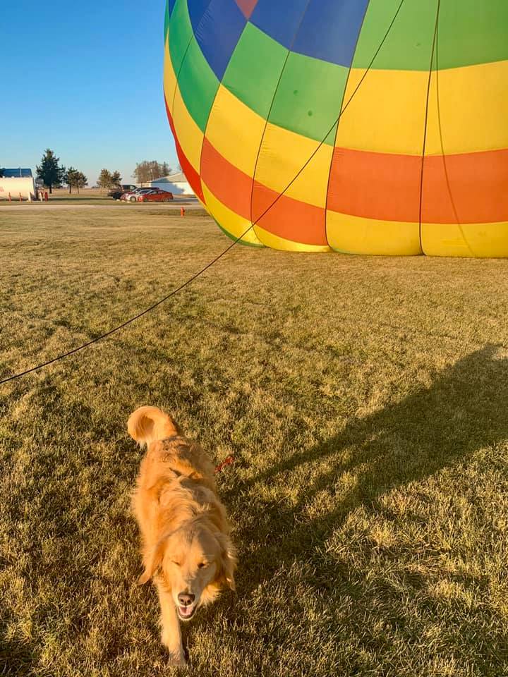 Chris G took his wife Erica for a balloon ride last night.