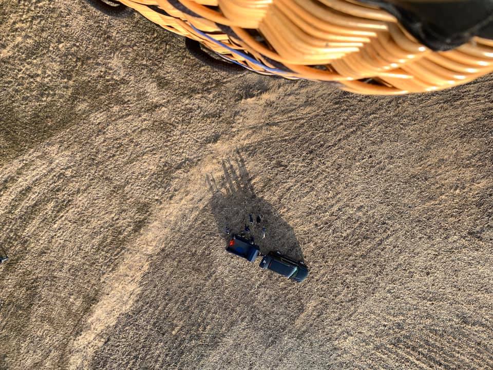 We flew two balloons this afternoon.