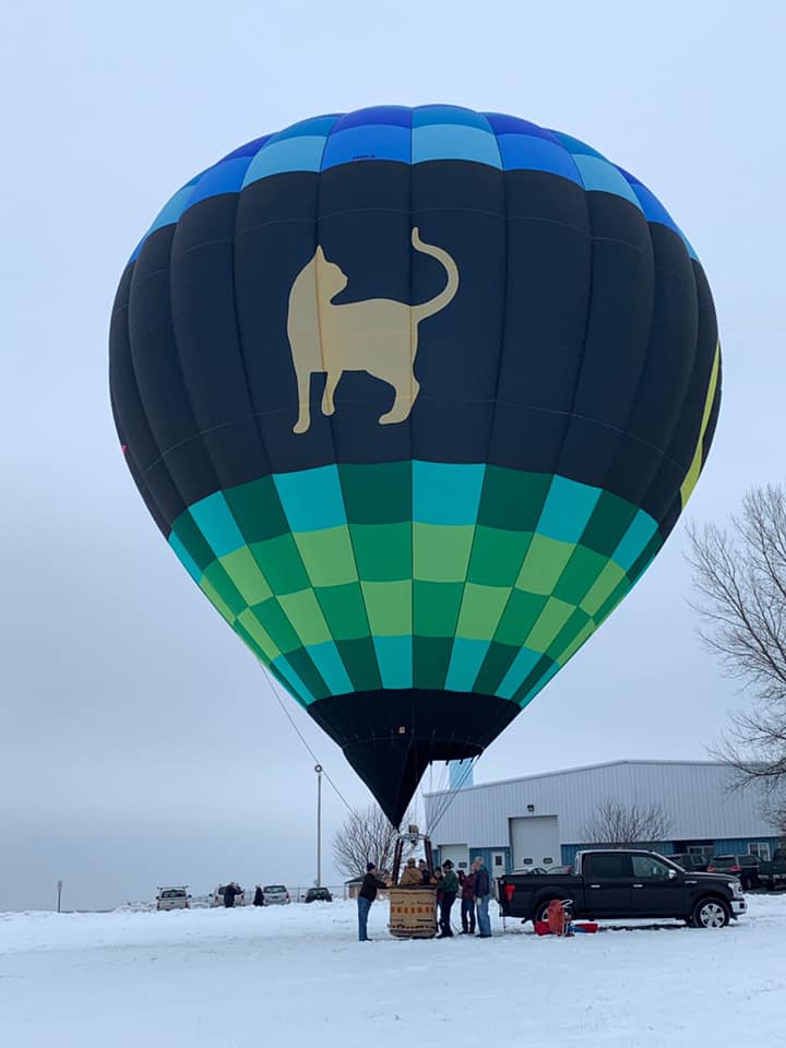 We were at Lindstrand balloons in Galena today and watched while they did the test inflation on...