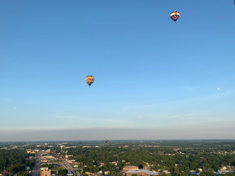 We flew last night.