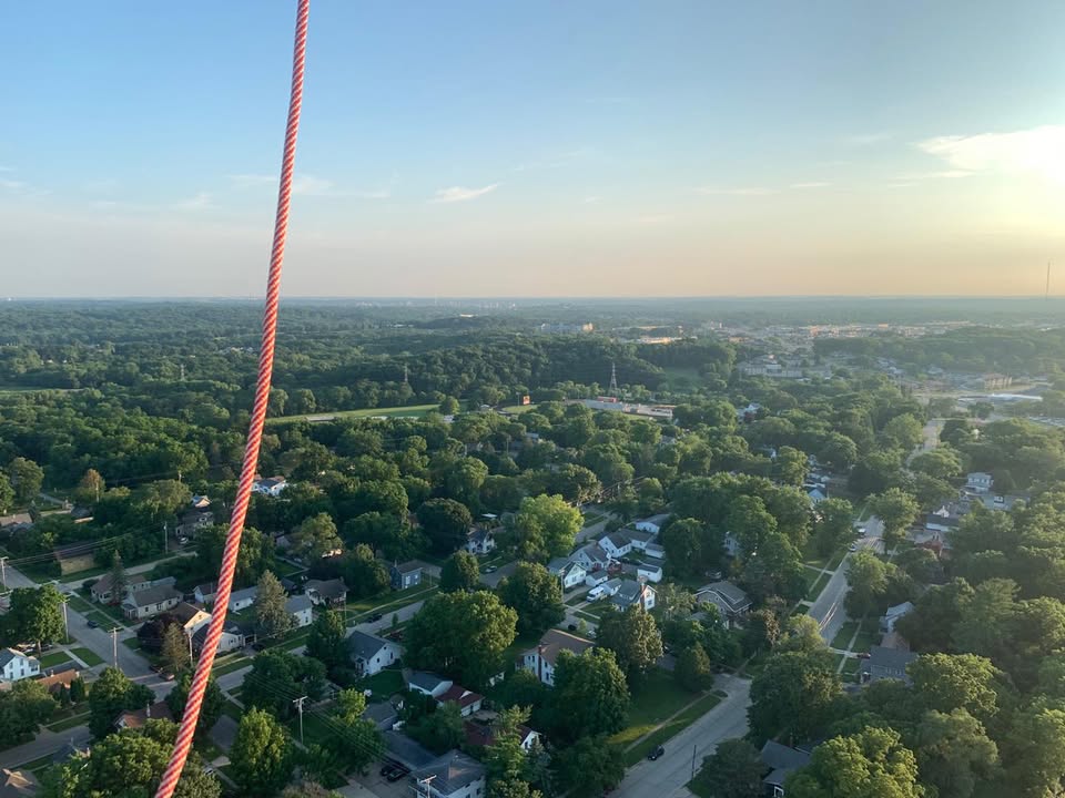 We flew last night.