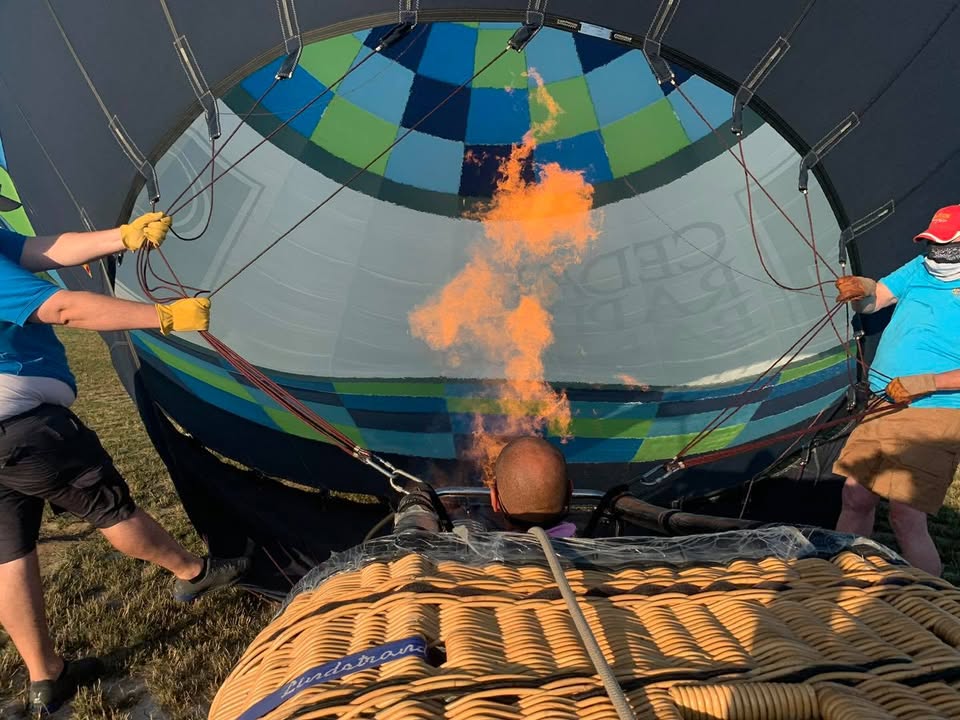 We did a training flight with Reid this morning.