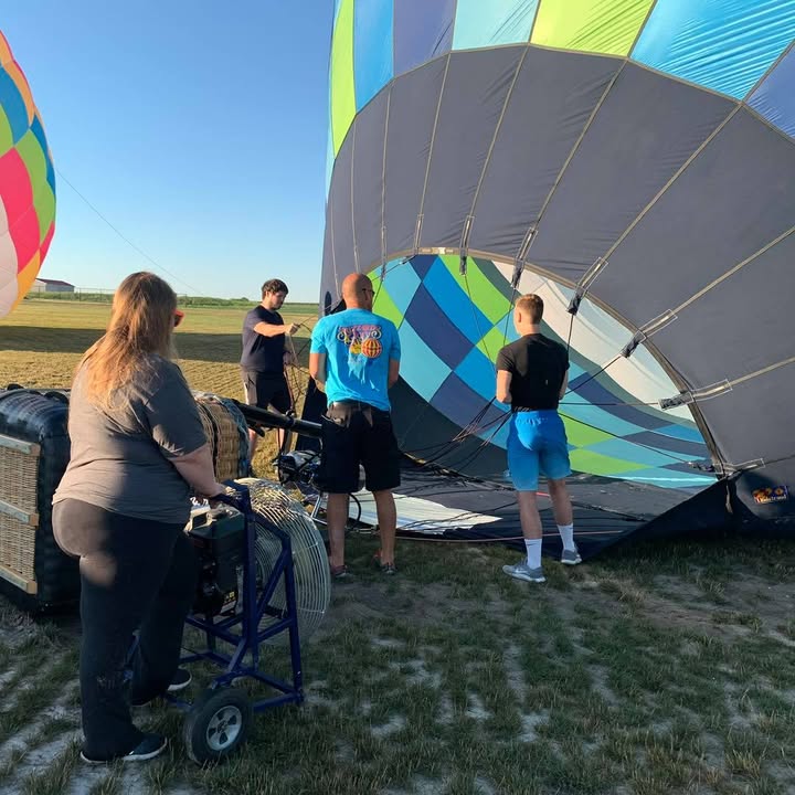 Another successful ballooning adventure with Maggie.