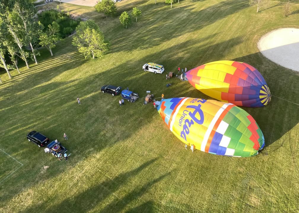We waited til the winds died down and were able to fly.
