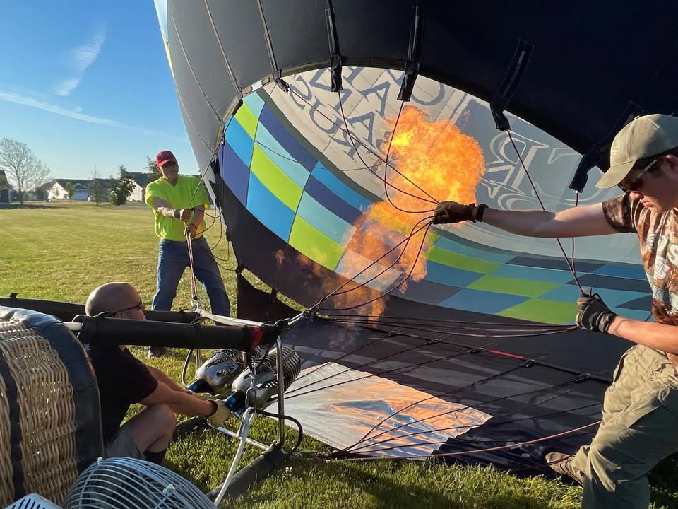 Weather cooperates and we flew this morning.