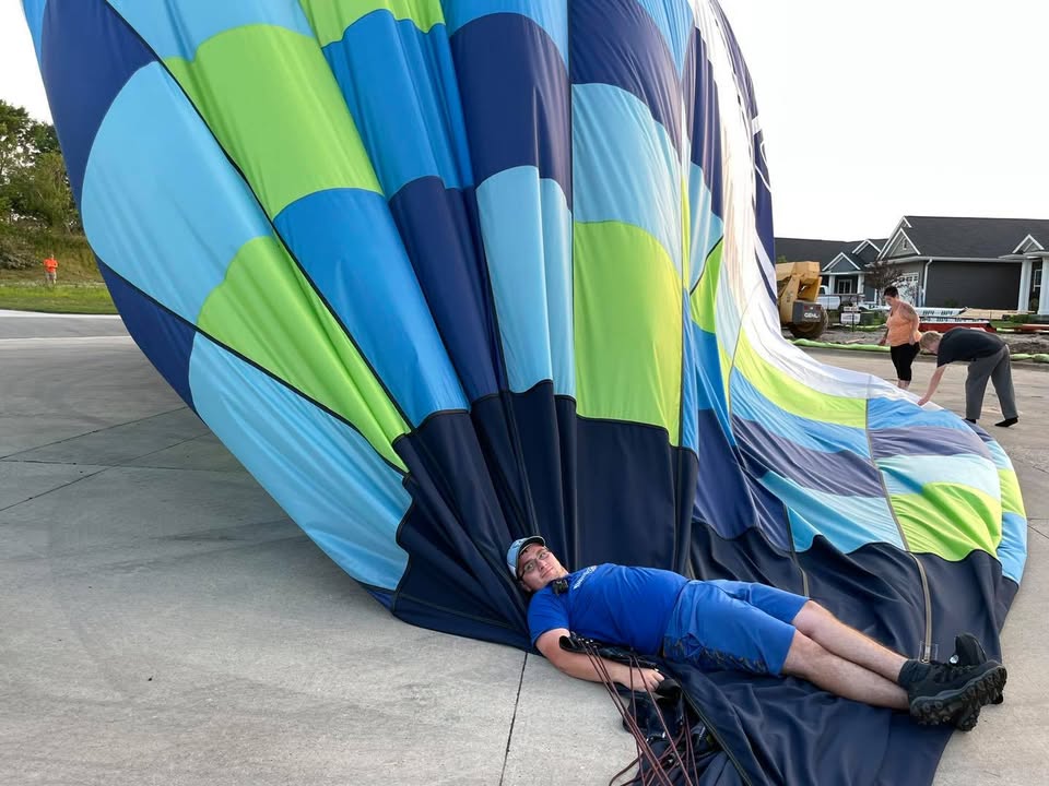 We flew last night.
