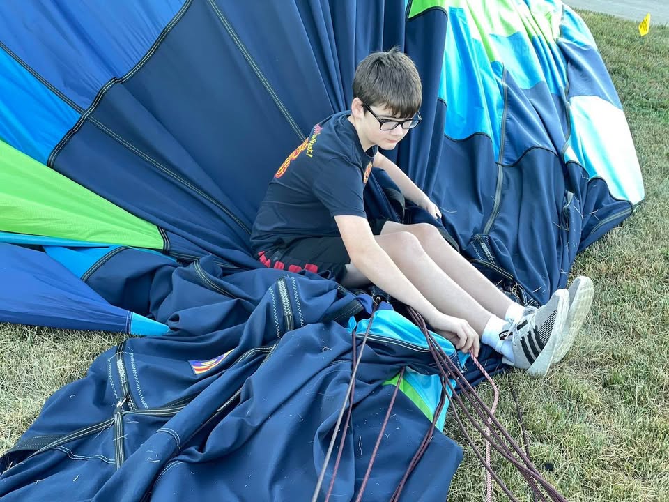 Ryan had a lesson this morning in light winds.