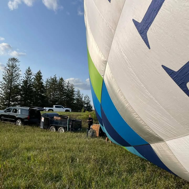 Beautiful flight over Iowa countryside last night!