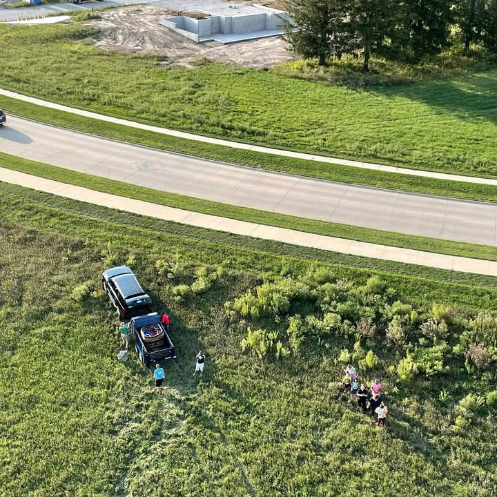 Beautiful flight over Iowa countryside last night!