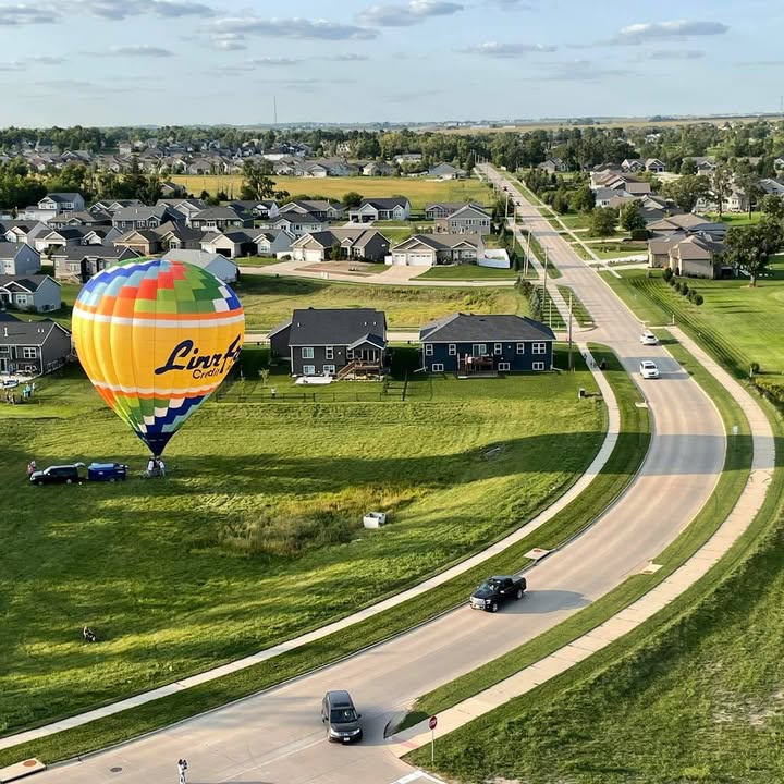 Beautiful flight over Iowa countryside last night!