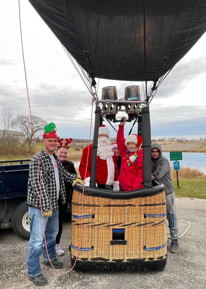We found Santa hitching a flight in Anamosa!