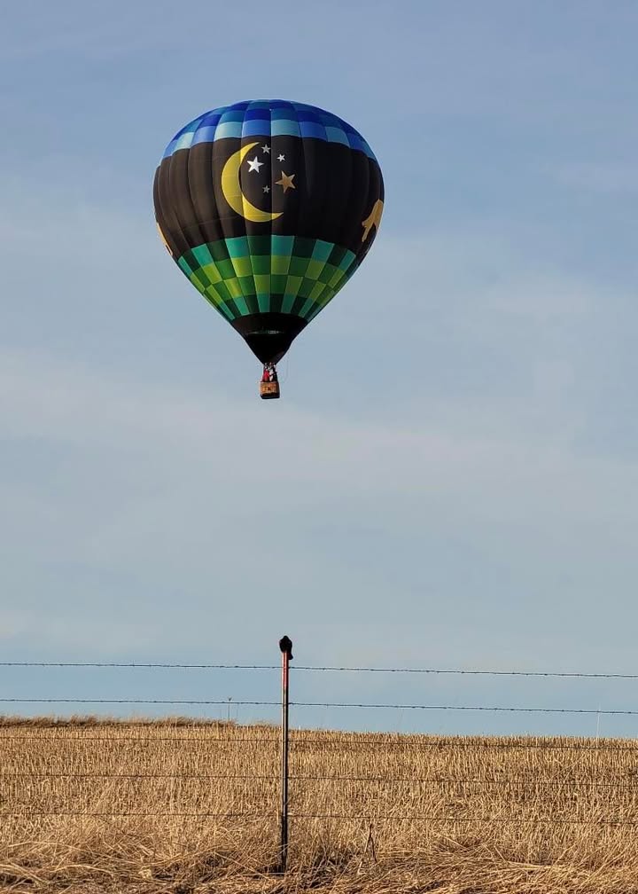 We flew last night.