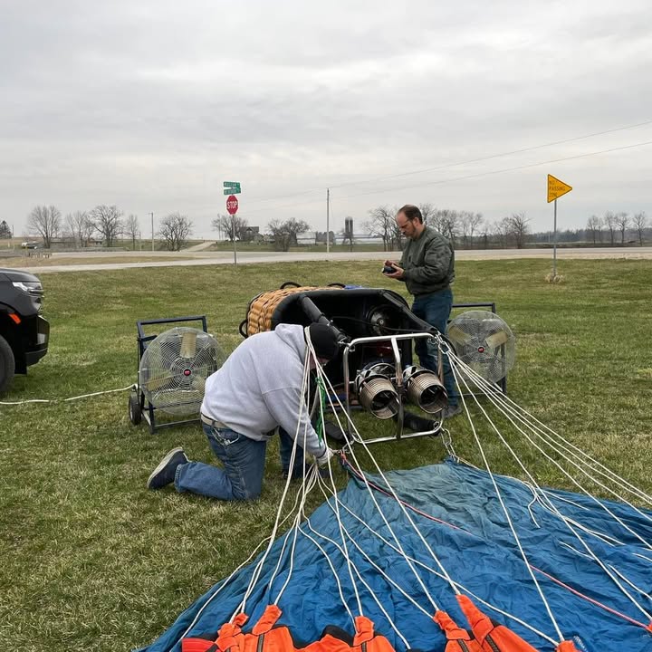 It wasn’t a very pretty ballooning day but it was a flyable day.