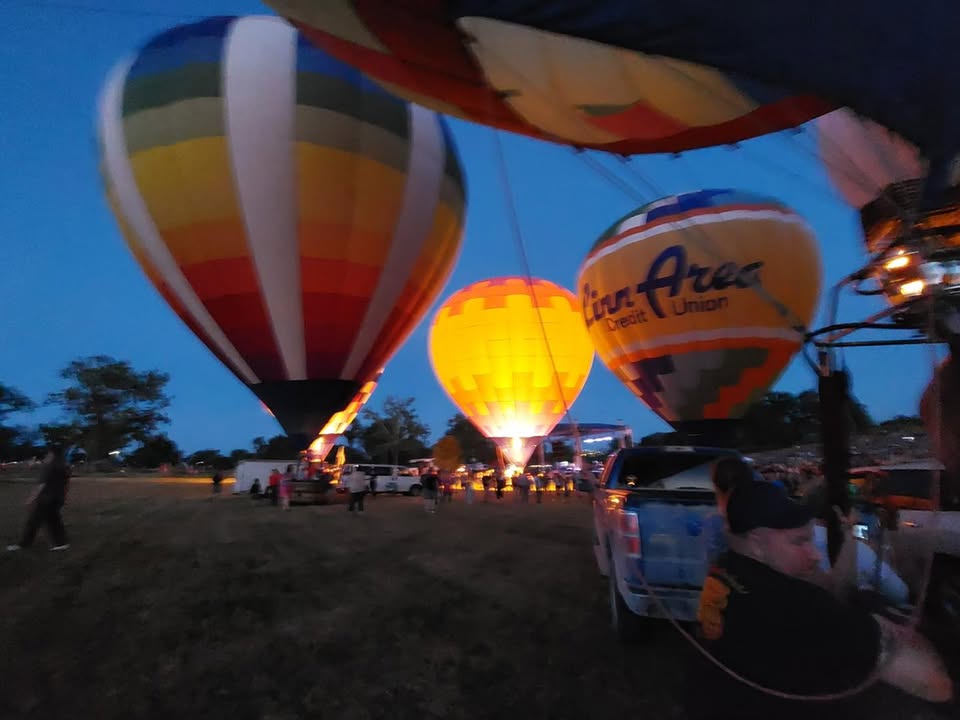 The Freedom Fest balloon glow happened last night in Cedar Rapids.