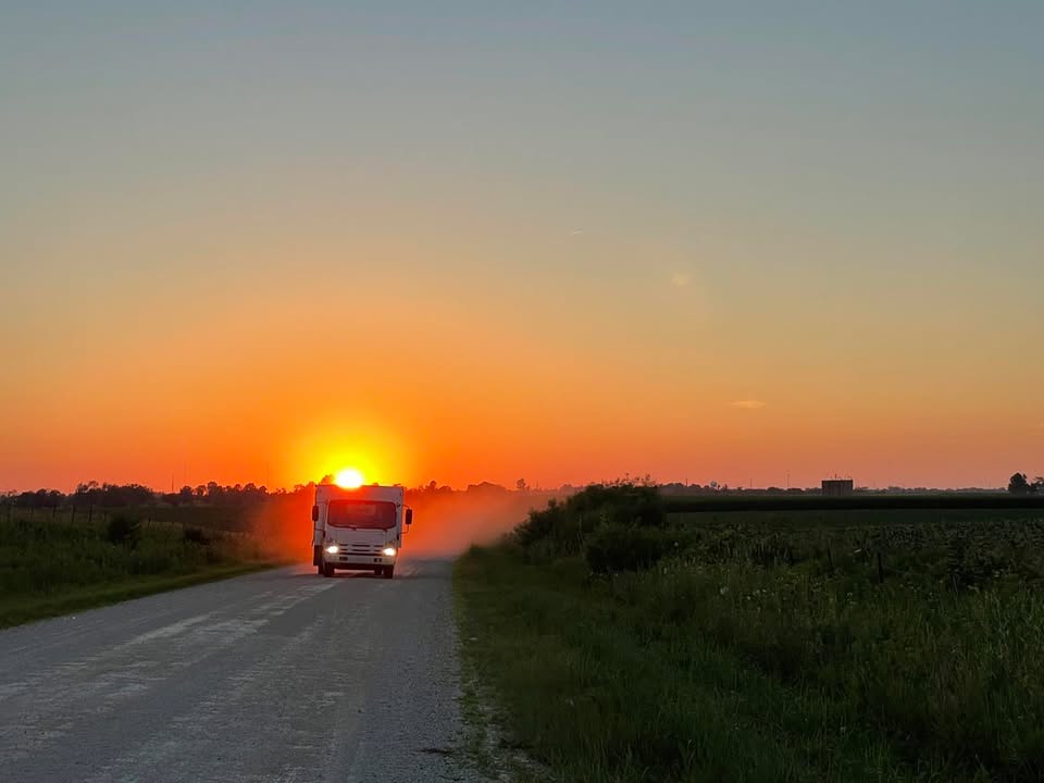 Nice road landing last night out in the country.