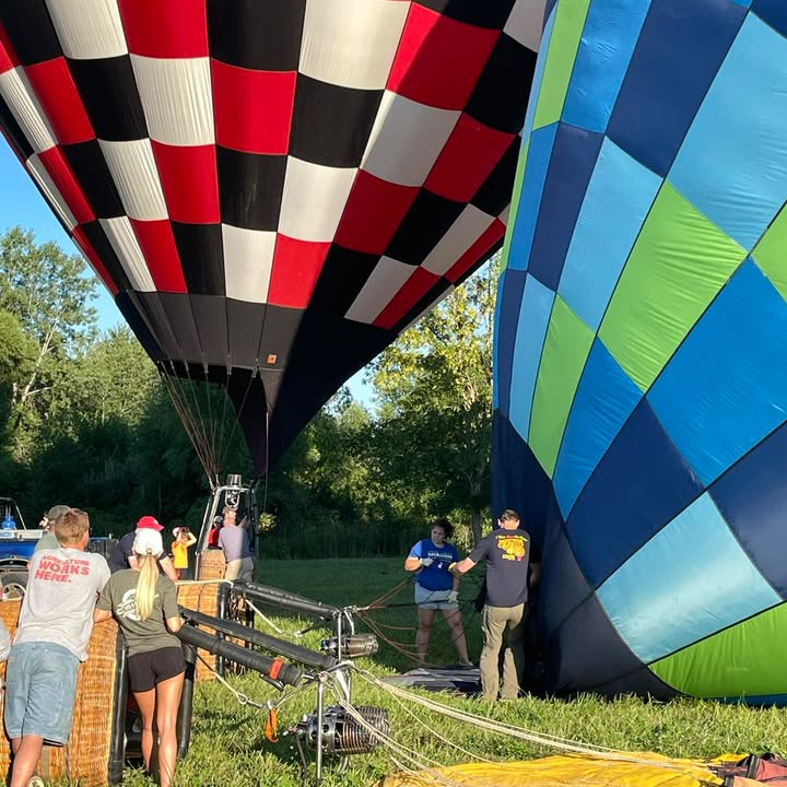 The skies cleared in time last night and we were able to fly.
