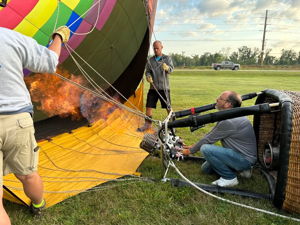 Chris flew this morning!