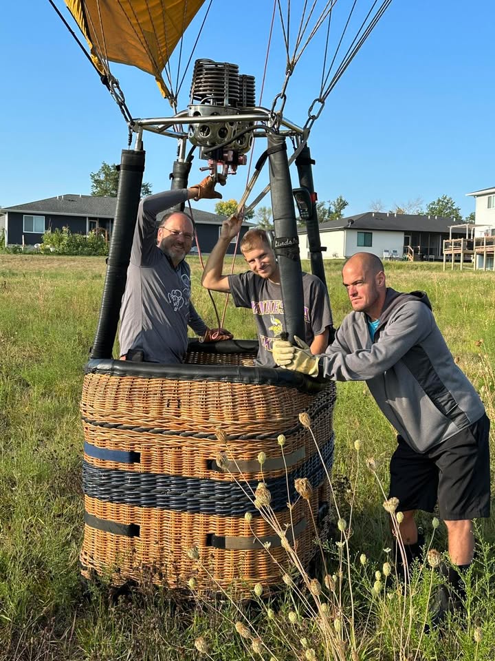 Chris flew this morning!