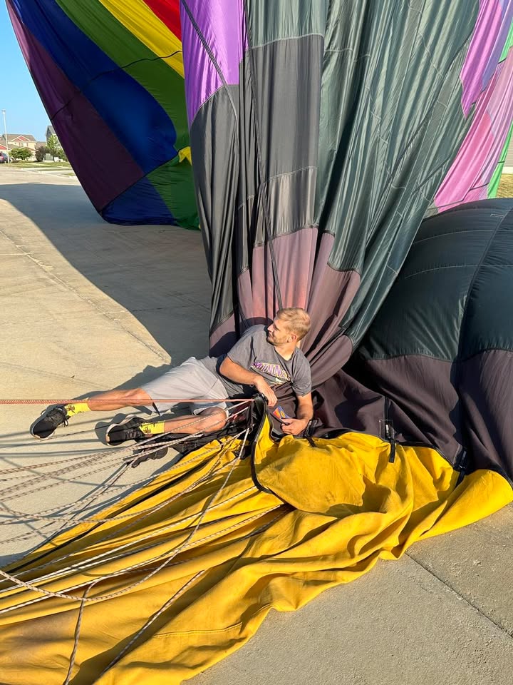 Chris flew this morning!