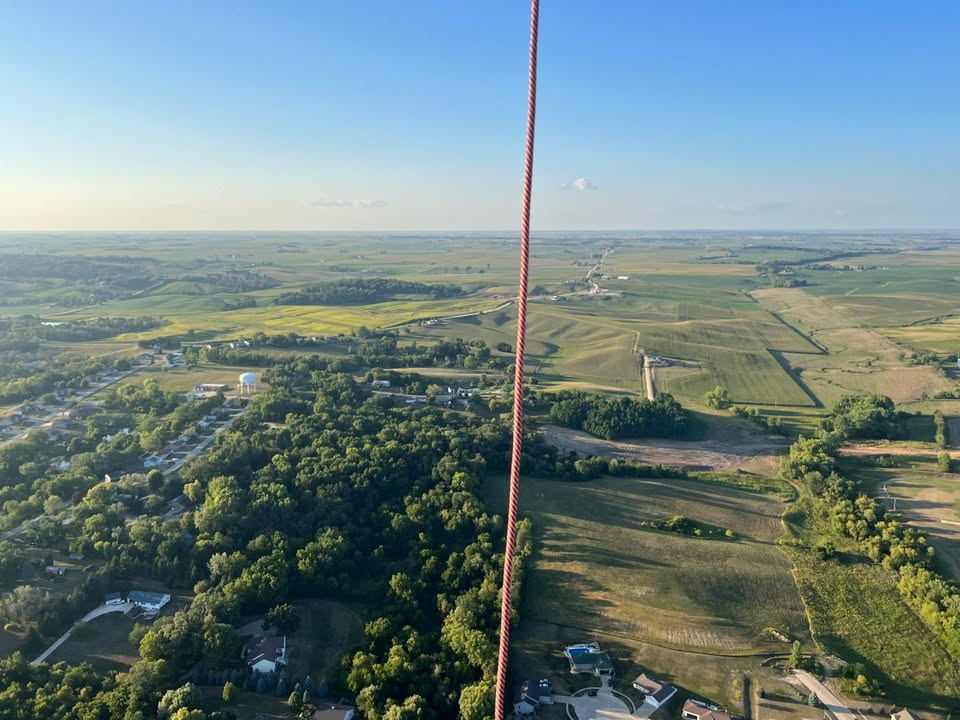 Flew in Anamosa last.