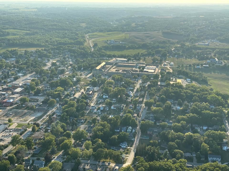 Flew in Anamosa last.