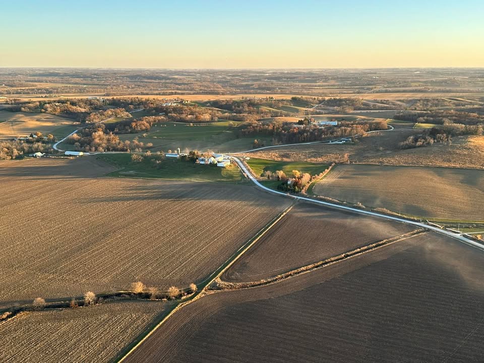 Gorgeous flight over the Iowa countryside.