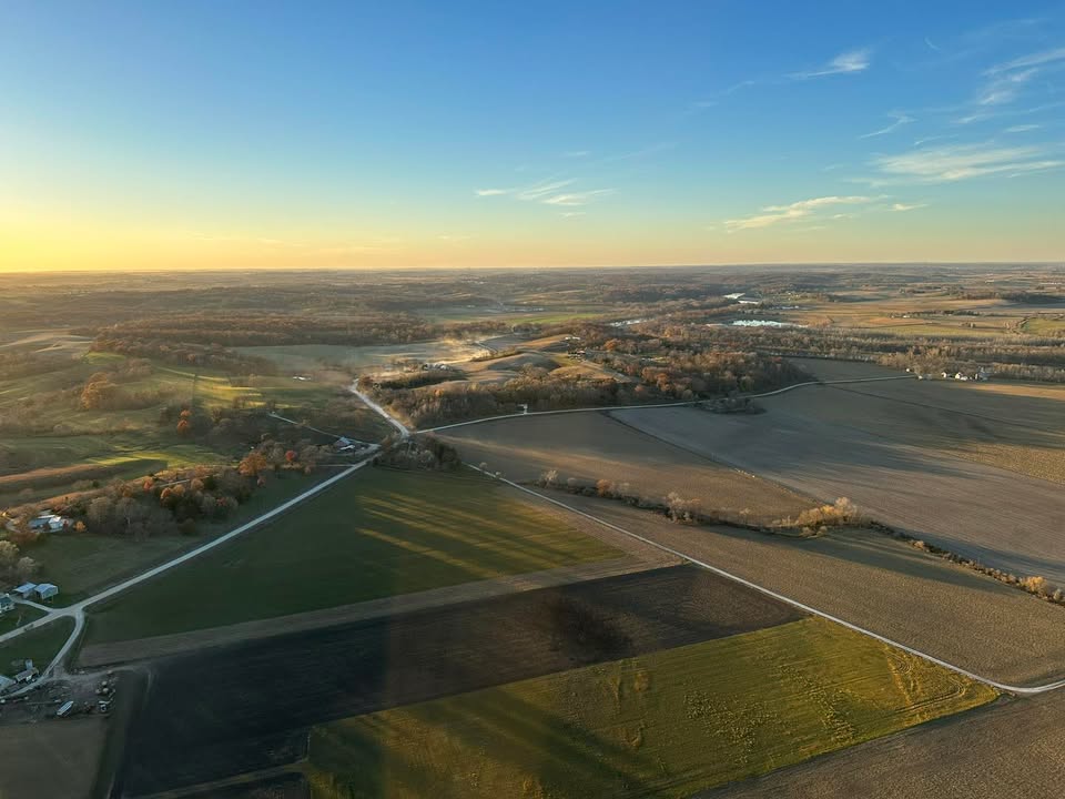 Gorgeous flight over the Iowa countryside.