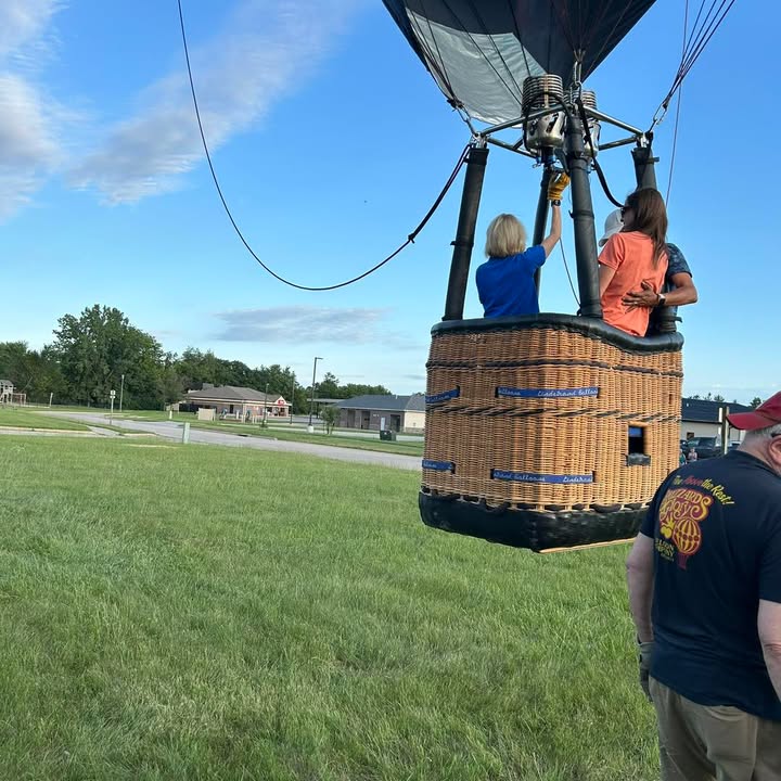 We very patiently waited to see if the wind would die in time for a flight.