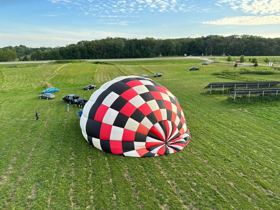 Flew from Bass Farms last night over Iowa crops.