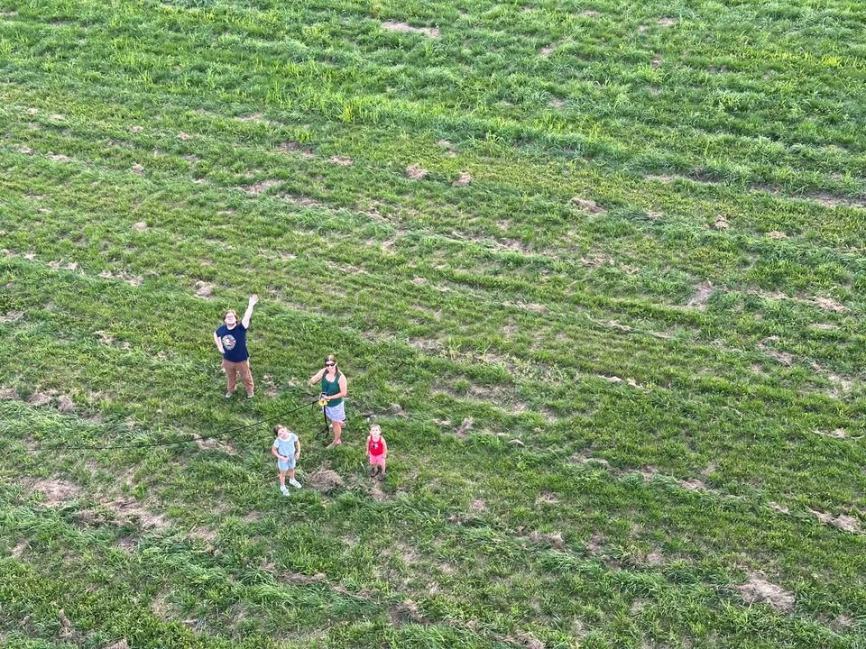 Flew from Bass Farms last night over Iowa crops.