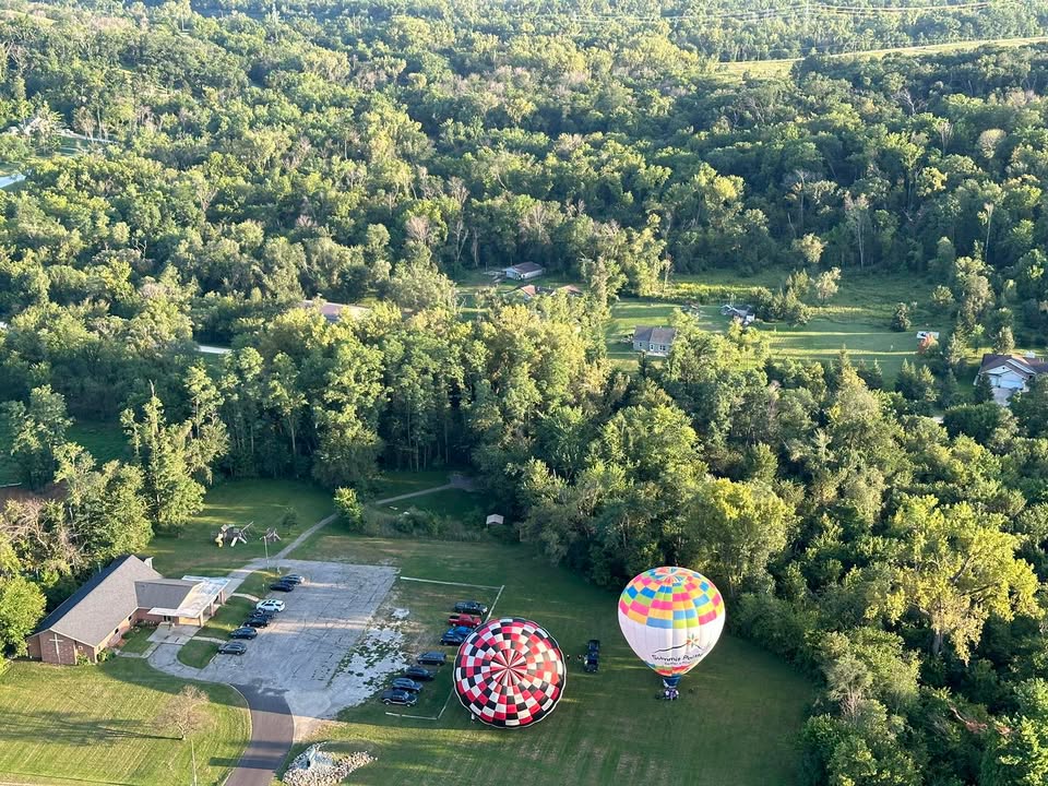 Our flight over Cedar rapids last night.