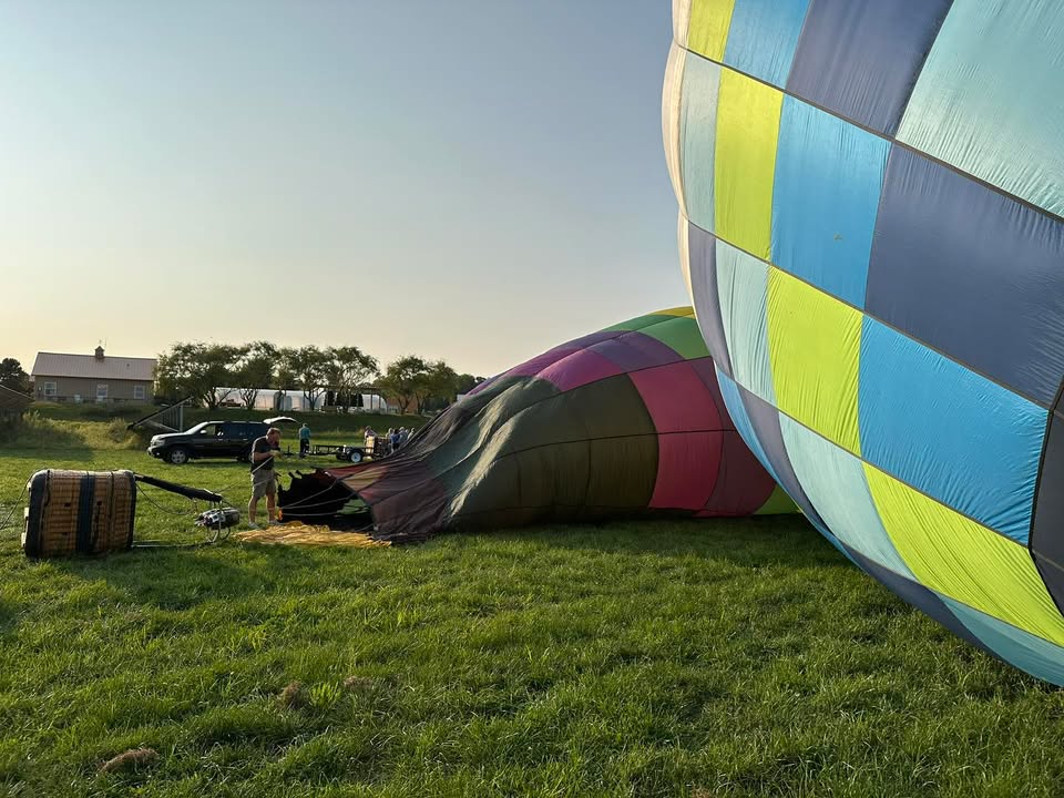 Beautiful flight from Bass Farms over the farm fields!